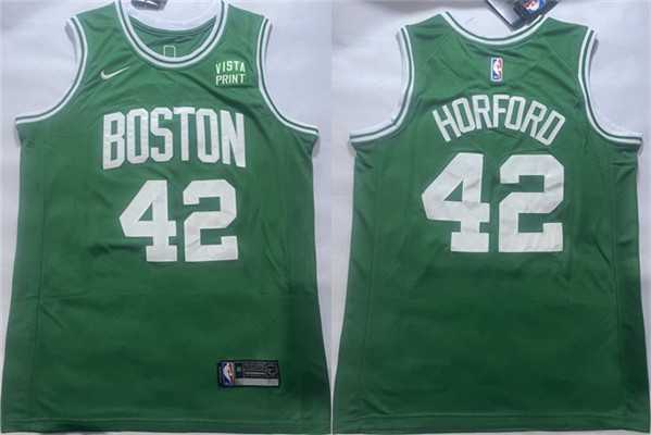 Men%27s Boston Celtics #42 Al Horford Green Icon Edition Stitched Basketball Jersey